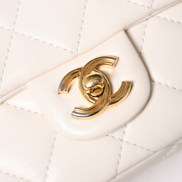 CHANEL シャネル スモール トップハンドル フラップ 2WAYバッグ AS4023 ランダム番台 ココマーク シャイニーラムスキン 美品 中古 4a005369