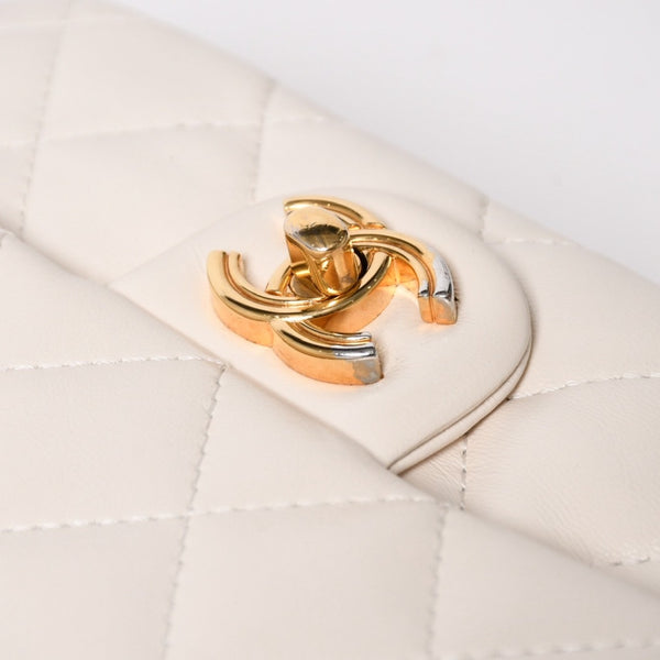 CHANEL シャネル スモール トップハンドル フラップ 2WAYバッグ AS4023 ランダム番台 ココマーク シャイニーラムスキン 美品 中古 4a005369