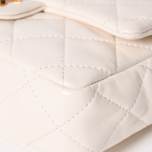 CHANEL シャネル スモール トップハンドル フラップ 2WAYバッグ AS4023 ランダム番台 ココマーク シャイニーラムスキン 美品 中古 4a005369