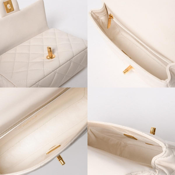 CHANEL シャネル スモール トップハンドル フラップ 2WAYバッグ AS4023 ランダム番台 ココマーク シャイニーラムスキン 美品 中古 4a005369