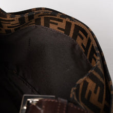 Load image into Gallery viewer, FENDI フェンディ ズッカ柄 セミショルダーバッグ マンマバケット ホーボータイプ 26569 キャンバス レザー ブラウン シルバー金具 美品 中古 4a005281