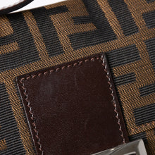 Load image into Gallery viewer, 極美品 FENDI フェンディ マンマバケット ワンショルダーバッグ ズッカ柄 総柄 ブラウン キャンバス レザー シルバー金具 中古 4a005270