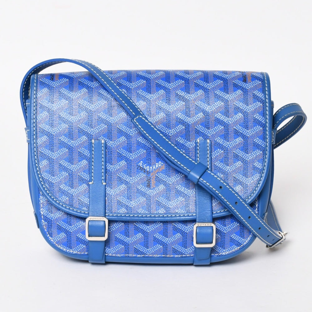 極美品 GOYARD ゴヤール カップヴェールPM バッグ ショルダーバッグ CAPVE2PMLTY10CL10P PVC レザー ブルー 中古 4a005297