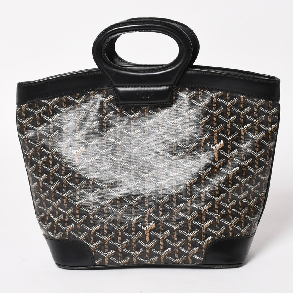 GOYARD ゴヤール ベルーガPM AMABELUGA PM ハンドバッグ コーティングキャンバス レザー ブラック シルバー金具 美品 中古 4a005296