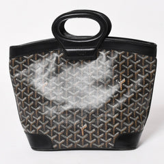 GOYARD ゴヤール ベルーガPM AMABELUGA PM ハンドバッグ コーティングキャンバス レザー ブラック シルバー金具 美品 中古 4a005296
