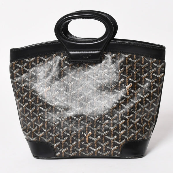 GOYARD ゴヤール ベルーガPM AMABELUGA PM ハンドバッグ コーティングキャンバス レザー ブラック シルバー金具 美品 中古 4a005296