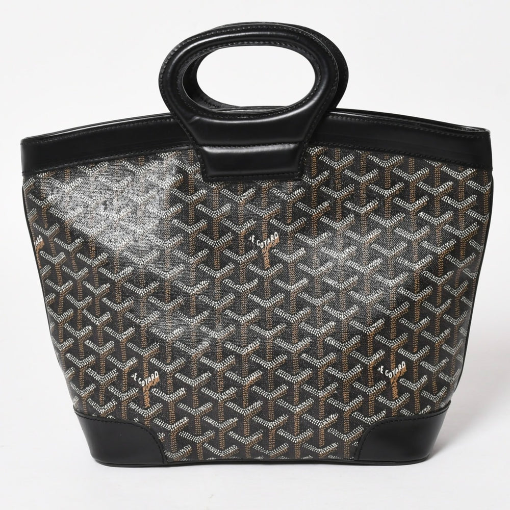 GOYARD ゴヤール ベルーガPM AMABELUGA PM ハンドバッグ コーティングキャンバス レザー ブラック シルバー金具 美品 中古 4a005296