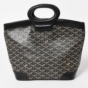 GOYARD ゴヤール ベルーガPM AMABELUGA PM ハンドバッグ コーティングキャンバス レザー ブラック シルバー金具 美品 中古 4a005296