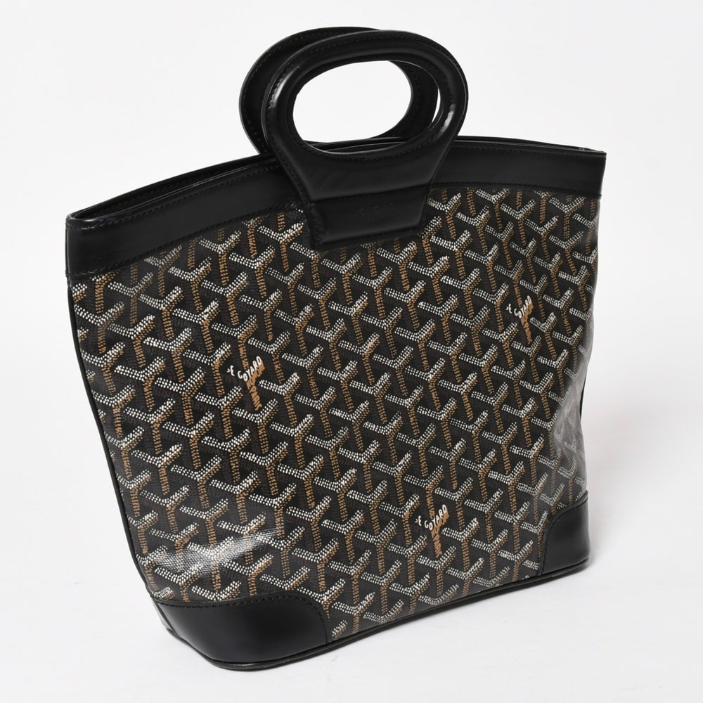 GOYARD ゴヤール ベルーガPM AMABELUGA PM ハンドバッグ コーティングキャンバス レザー ブラック シルバー金具 美品 中古 4a005296