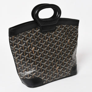 GOYARD ゴヤール ベルーガPM AMABELUGA PM ハンドバッグ コーティングキャンバス レザー ブラック シルバー金具 美品 中古 4a005296