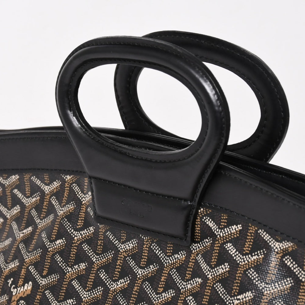 GOYARD Beluga PM AMABELUGA PM Handbag Coated Canvas Leather Black Silver Hardware Good Condition Used 4a005296