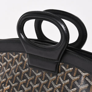 GOYARD ゴヤール ベルーガPM AMABELUGA PM ハンドバッグ コーティングキャンバス レザー ブラック シルバー金具 美品 中古 4a005296