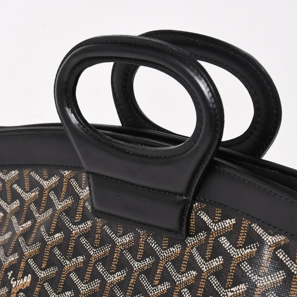 GOYARD ゴヤール ベルーガPM AMABELUGA PM ハンドバッグ コーティングキャンバス レザー ブラック シルバー金具 美品 中古 4a005296