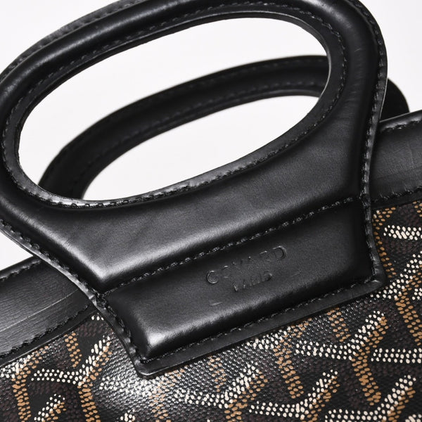 GOYARD ゴヤール ベルーガPM AMABELUGA PM ハンドバッグ コーティングキャンバス レザー ブラック シルバー金具 美品 中古 4a005296