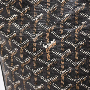 GOYARD ゴヤール ベルーガPM AMABELUGA PM ハンドバッグ コーティングキャンバス レザー ブラック シルバー金具 美品 中古 4a005296