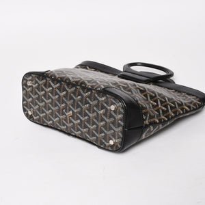 GOYARD ゴヤール ベルーガPM AMABELUGA PM ハンドバッグ コーティングキャンバス レザー ブラック シルバー金具 美品 中古 4a005296