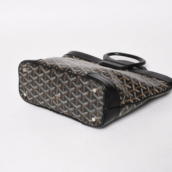 GOYARD ゴヤール ベルーガPM AMABELUGA PM ハンドバッグ コーティングキャンバス レザー ブラック シルバー金具 美品 中古 4a005296