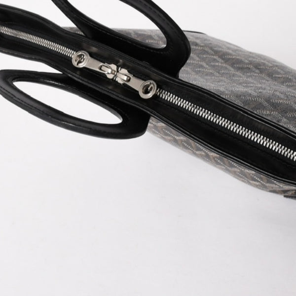 GOYARD ゴヤール ベルーガPM AMABELUGA PM ハンドバッグ コーティングキャンバス レザー ブラック シルバー金具 美品 中古 4a005296