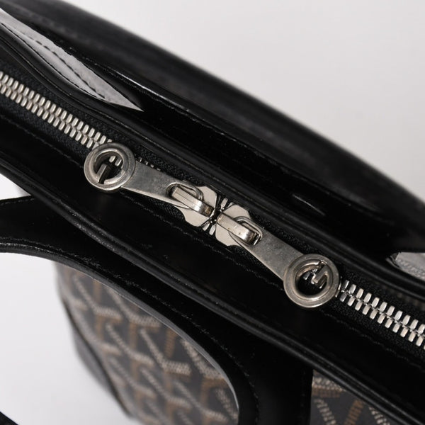 GOYARD ゴヤール ベルーガPM AMABELUGA PM ハンドバッグ コーティングキャンバス レザー ブラック シルバー金具 美品 中古 4a005296