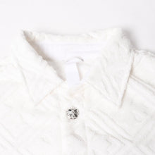Load image into Gallery viewer, 極美品 CHROME HEARTS クロムハーツ パイル生地 CHプラス総柄 半袖シャツ サイズXXL ホワイト シルバー金具 中古 4a005367