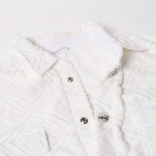 Load image into Gallery viewer, 極美品 CHROME HEARTS クロムハーツ パイル生地 CHプラス総柄 半袖シャツ サイズXXL ホワイト シルバー金具 中古 4a005367