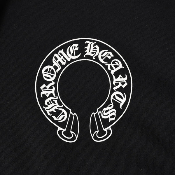CHROME HEARTS クロムハーツ プルオーバーフーディー パーカー サイズXL フローラルクロス ホースシュー ブラック 美品 中古 4a005381