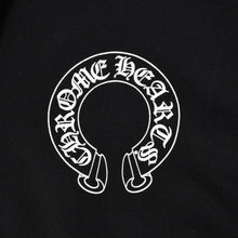 画像をギャラリービューアに読み込む, CHROME HEARTS クロムハーツ プルオーバーフーディー パーカー サイズXL フローラルクロス ホースシュー ブラック 美品 中古 4a005381