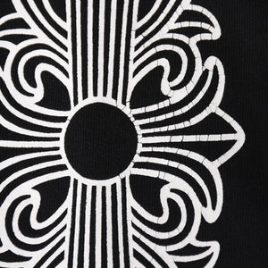 CHROME HEARTS クロムハーツ プルオーバーフーディー パーカー サイズXL フローラルクロス ホースシュー ブラック 美品 中古 4a005381