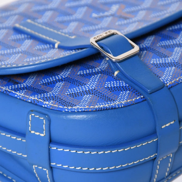 Very Good Condition GOYARD Cup Vert PM Bag Shoulder Bag CAPVE2PMLTY10CL10P PVC Leather Blue Used 4a005297