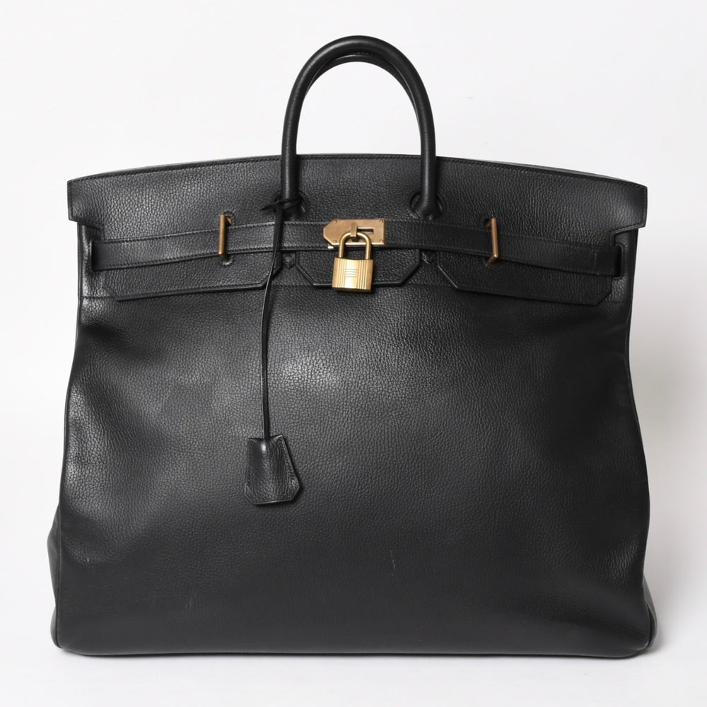 HERMES エルメス オータクロア60 トラベルバッグ ◯Y刻印 アルデンヌ ブラック アンティークゴールド金具 美品 中古 4a005301