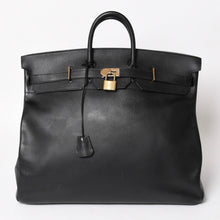 画像をギャラリービューアに読み込む, HERMES エルメス オータクロア60 トラベルバッグ ◯Y刻印 アルデンヌ ブラック アンティークゴールド金具 美品 中古 4a005301