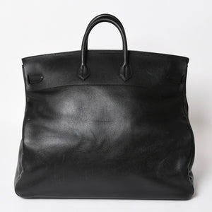 HERMES Hautacroix 60 Travel Bag ◯Y stamp Ardennes Black Antique gold hardware Good condition Used 4a005301