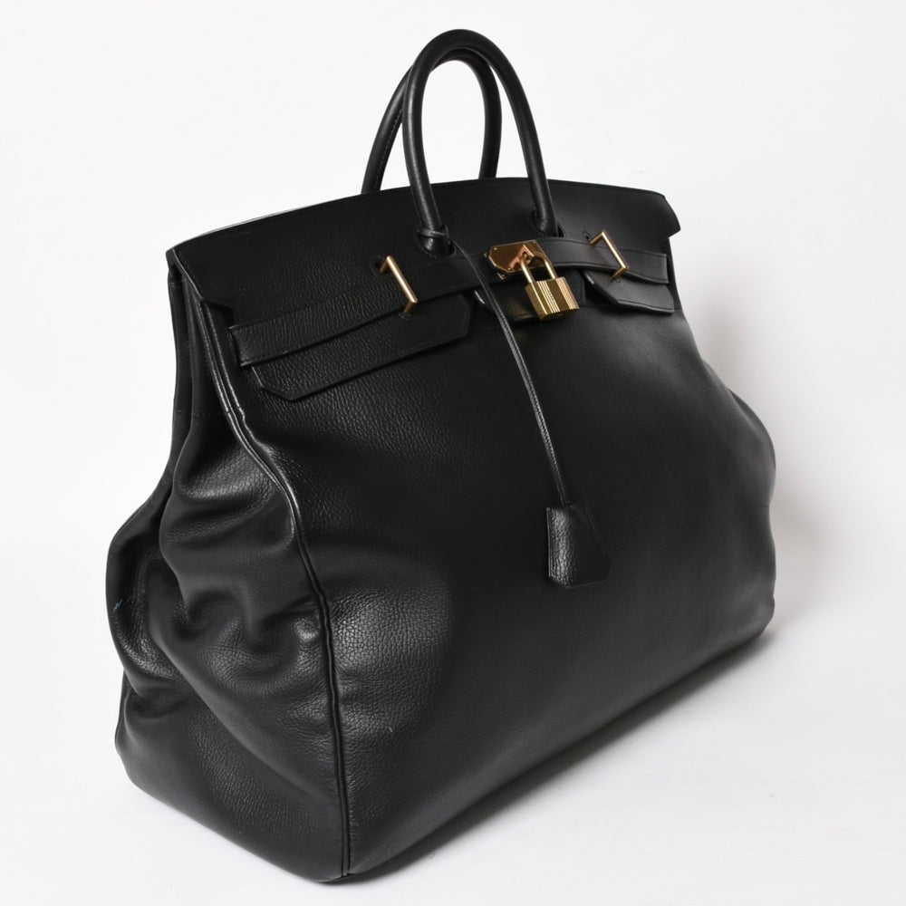 HERMES エルメス オータクロア60 トラベルバッグ ◯Y刻印 アルデンヌ ブラック アンティークゴールド金具 美品 中古 4a005301