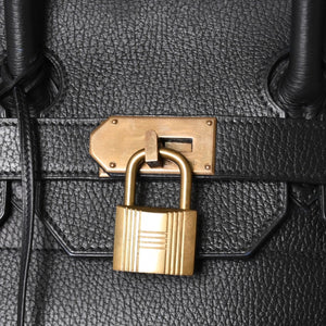 HERMES Hautacroix 60 Travel Bag ◯Y stamp Ardennes Black Antique gold hardware Good condition Used 4a005301