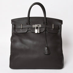 HERMES Haut a Courroies40 Handbag Togo Brown Silver hardware E stamp Good condition Used 4a005299