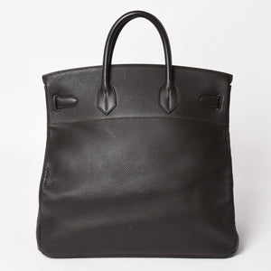 HERMES Haut a Courroies40 Handbag Togo Brown Silver hardware E stamp Good condition Used 4a005299