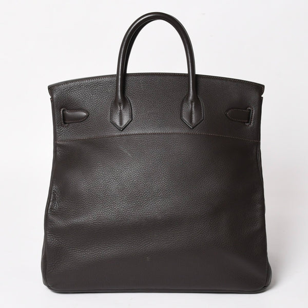 HERMES Haut a Courroies40 Handbag Togo Brown Silver hardware E stamp Good condition Used 4a005299