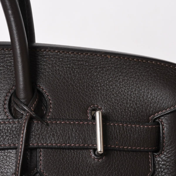 HERMES Haut a Courroies40 Handbag Togo Brown Silver hardware E stamp Good condition Used 4a005299