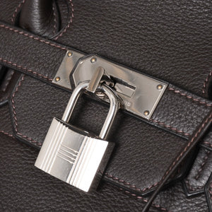 HERMES Haut a Courroies40 Handbag Togo Brown Silver hardware E stamp Good condition Used 4a005299