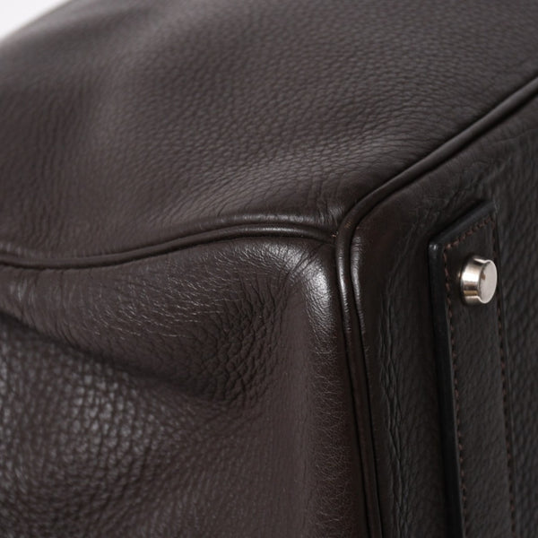 HERMES Haut a Courroies40 Handbag Togo Brown Silver hardware E stamp Good condition Used 4a005299