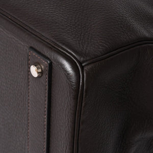 HERMES Haut a Courroies40 Handbag Togo Brown Silver hardware E stamp Good condition Used 4a005299