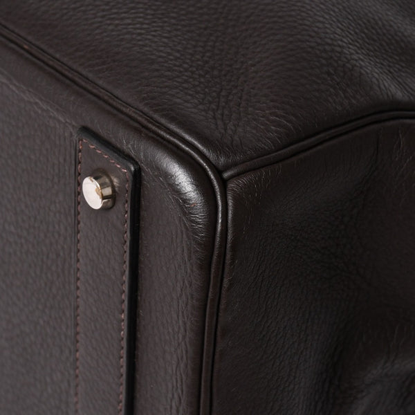 HERMES Haut a Courroies40 Handbag Togo Brown Silver hardware E stamp Good condition Used 4a005299