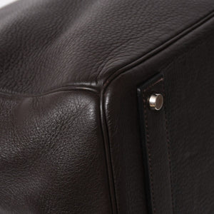 HERMES Haut a Courroies40 Handbag Togo Brown Silver hardware E stamp Good condition Used 4a005299
