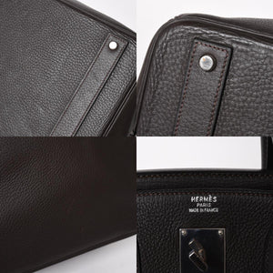 HERMES Haut a Courroies40 Handbag Togo Brown Silver hardware E stamp Good condition Used 4a005299