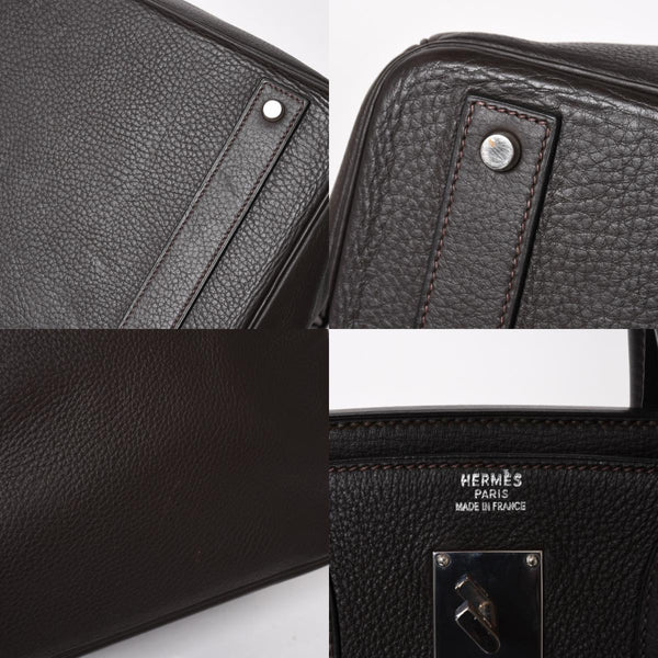 HERMES Haut a Courroies40 Handbag Togo Brown Silver hardware E stamp Good condition Used 4a005299