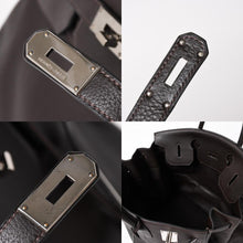 Load image into Gallery viewer, HERMES エルメス Haut a Courroies40 オータクロア40 ハンドバッグ トゴ ブラウン シルバー金具 E刻印 美品 中古 4a005299