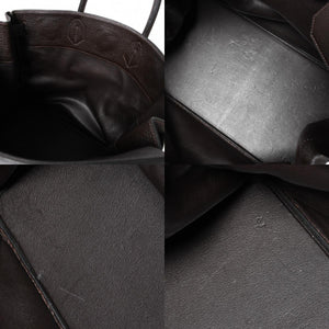 HERMES Haut a Courroies40 Handbag Togo Brown Silver hardware E stamp Good condition Used 4a005299