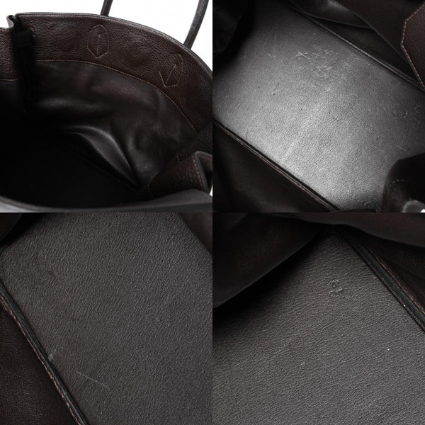 HERMES Haut a Courroies40 Handbag Togo Brown Silver hardware E stamp Good condition Used 4a005299