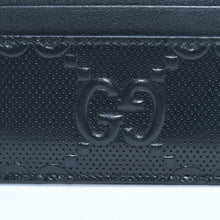 Load image into Gallery viewer, 極美品 GUCCI グッチ カードケース パスケース 名刺入れ GGエンボス レザー 625564 ブラック 中古 4a005310