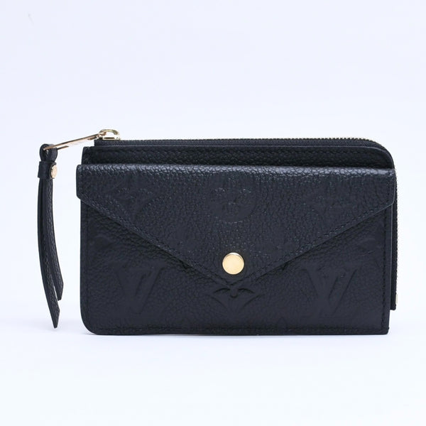 Very Good Condition LOUIS VUITTON Wallet Coin Case Card Case M28798 Portocarte Rectoverso Black Gold Hardware Used 4a005317